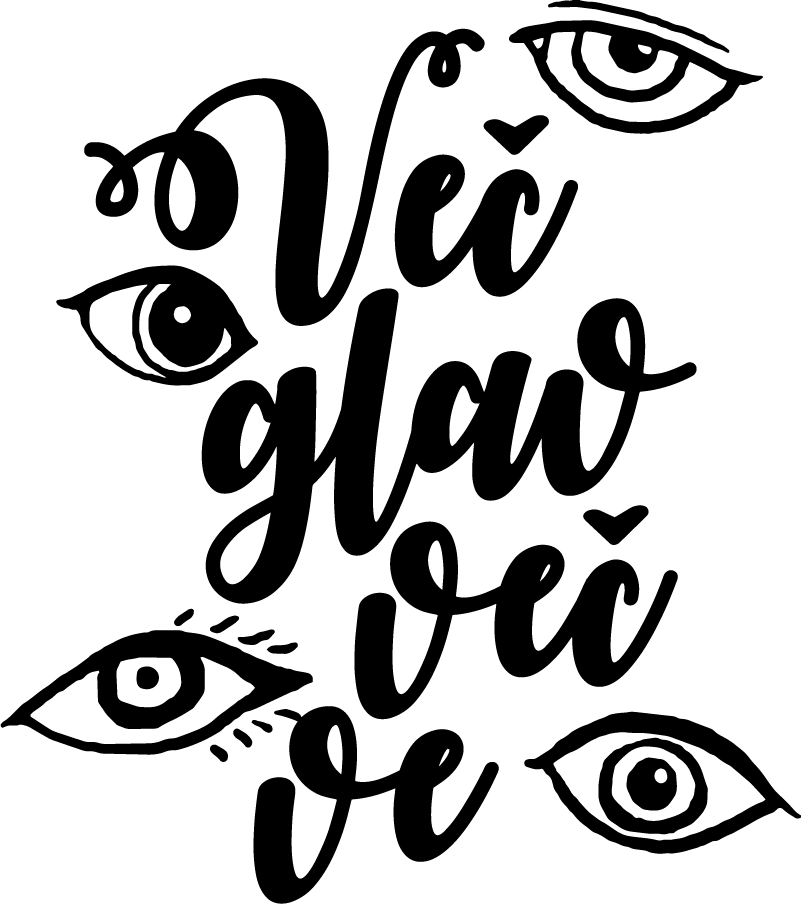 Oči besedilo nalepka dnevna soba steno dekor - TenStickers