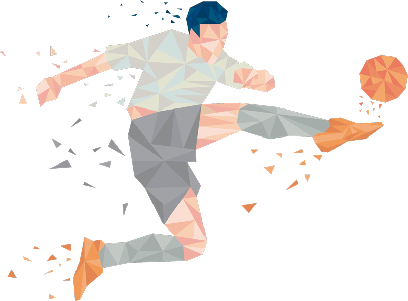 αφηρημένη επαγγελματική ποδοσφαιριστής ποδοσφαίρου - TenStickers