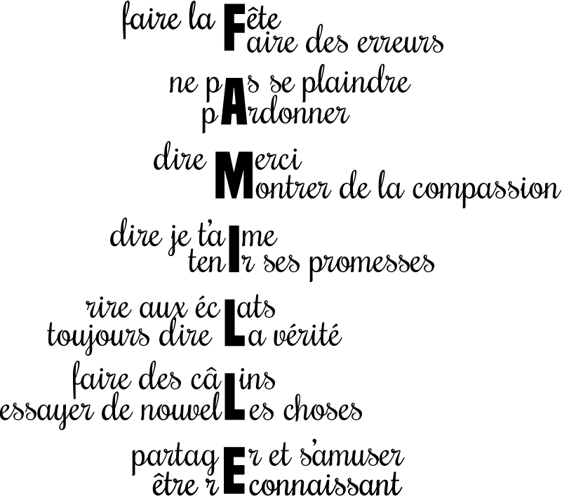 Sticker mural salon arbre de la famille - TenStickers