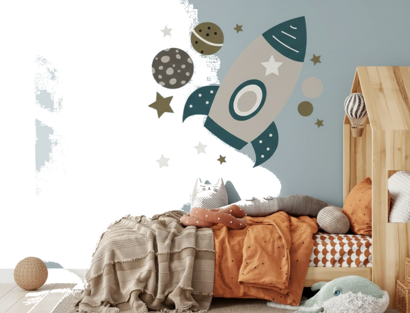 Childrens' wall stickers outer space mural - TenStickers