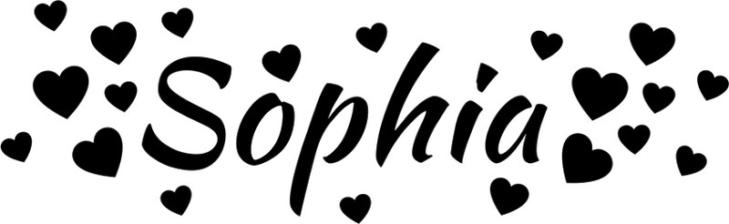 Tilpassbart klistremerke hjerter veggdekor - Tenstickers