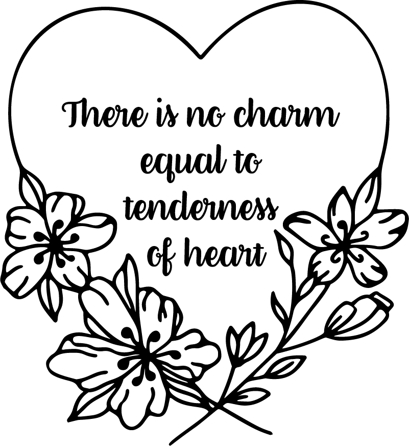 Jane Austen Heart Living Room Wall Decor - TenStickers