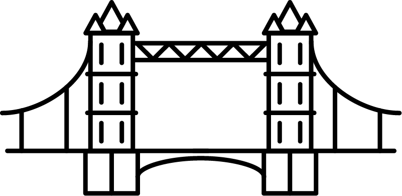 Tower Bridge Living Room Wall Decor - TenStickers