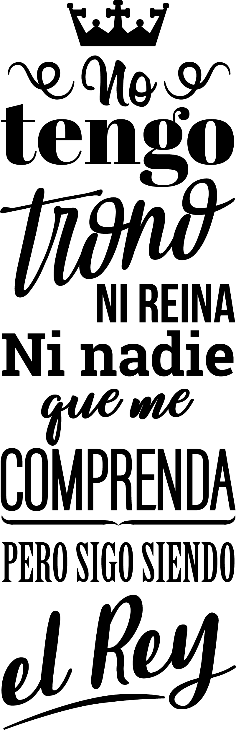 Vinilo pared El Rey canción - TenVinilo