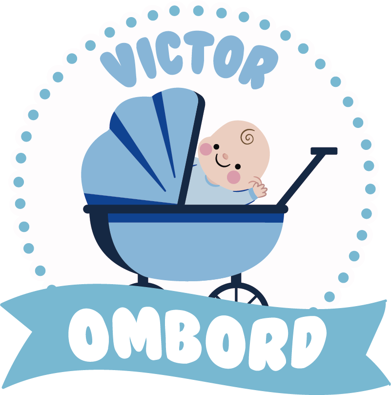 Personlig baby om bord bil klistremerke - Tenstickers