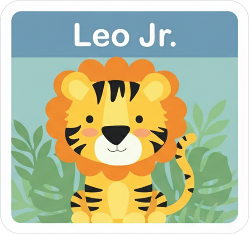 Customisable sticker custom lion label - TenStickers