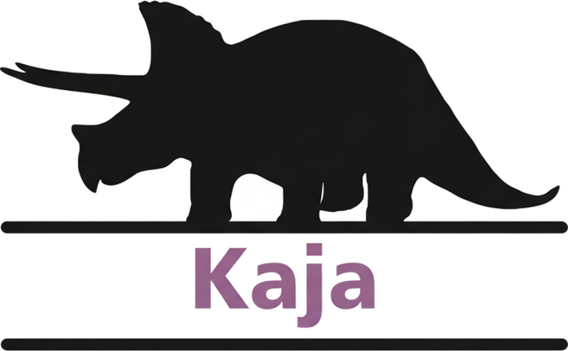 Sticker personnalisable étiquette triceratops - TenStickers