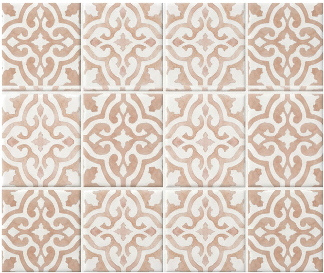 Fliesenaufkleber pink wiederholendes mediterranes design - TenStickers