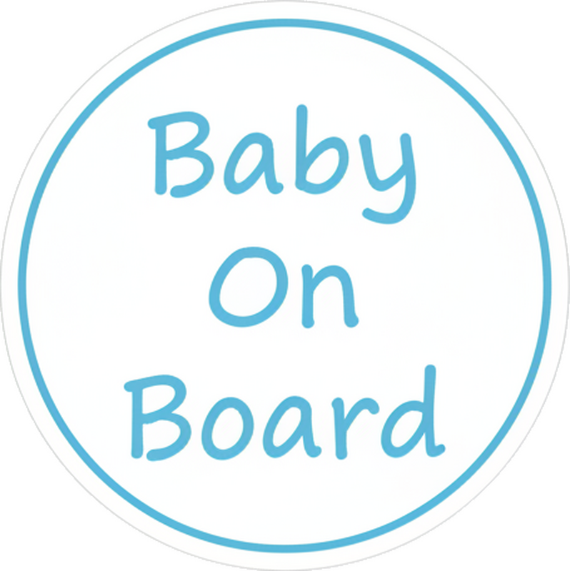 Sticker voiture bébé à bord minimaliste - TenStickers