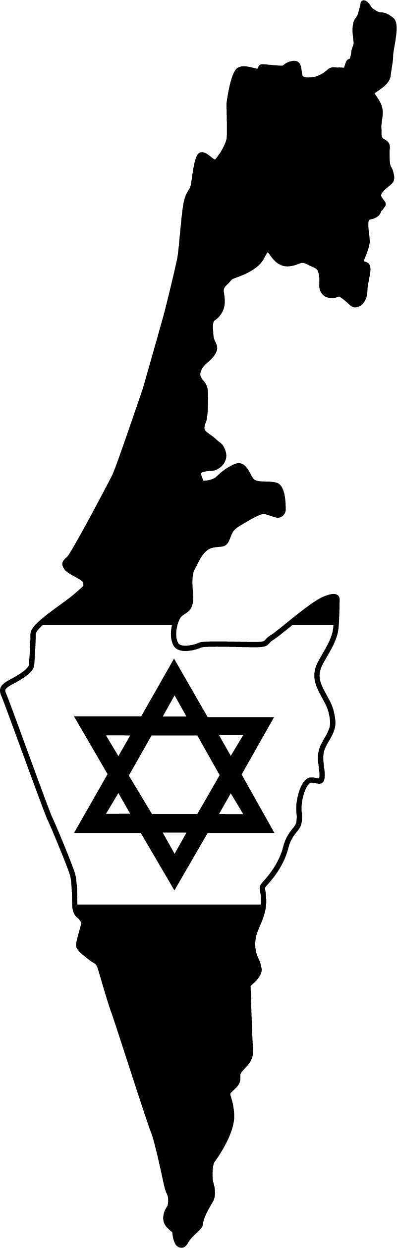 Israel map flag vinyl sticker - TenStickers