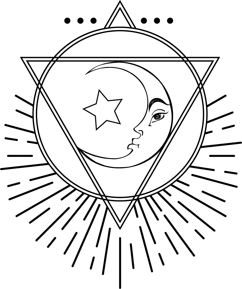 Moon planet science sticker - TenStickers