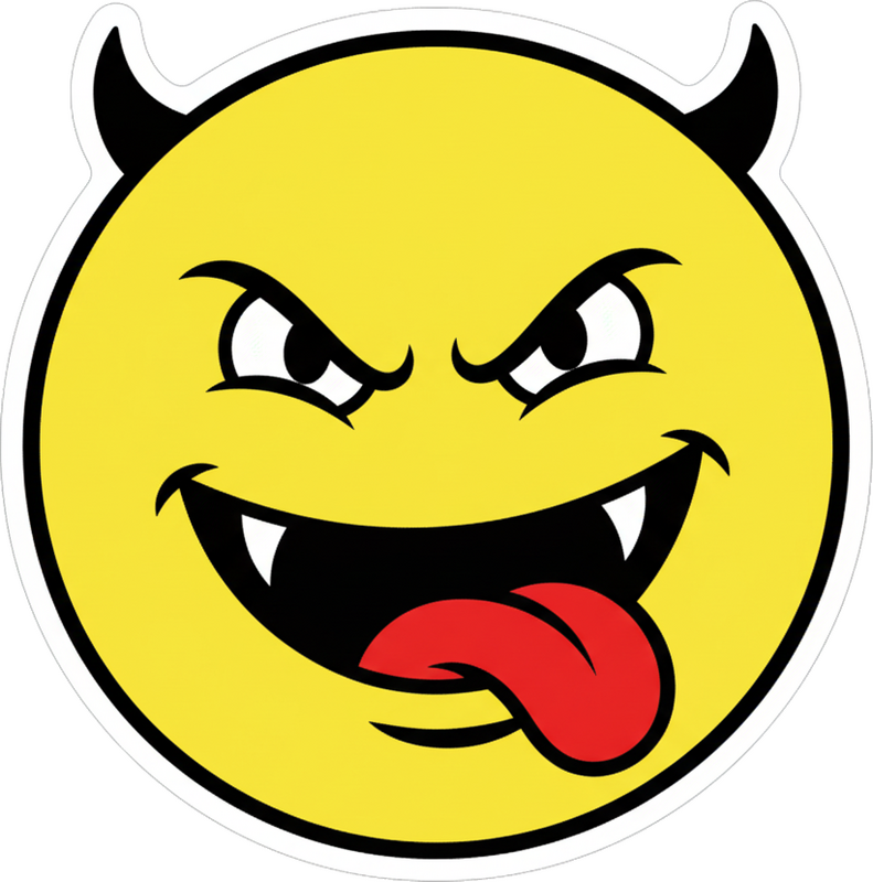 个性贴纸时尚微笑表情贴纸 - TenStickers
