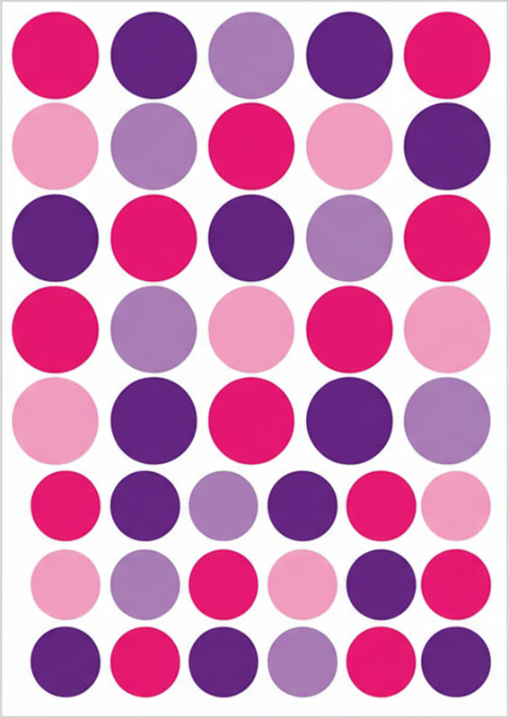 Bike sticker in purple and pink dots - TenStickers