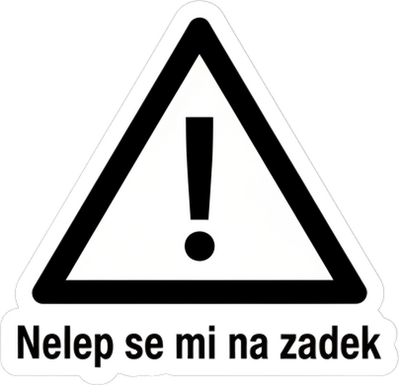 Nálepka na auto nelepi se mi na zadek - TenStickers