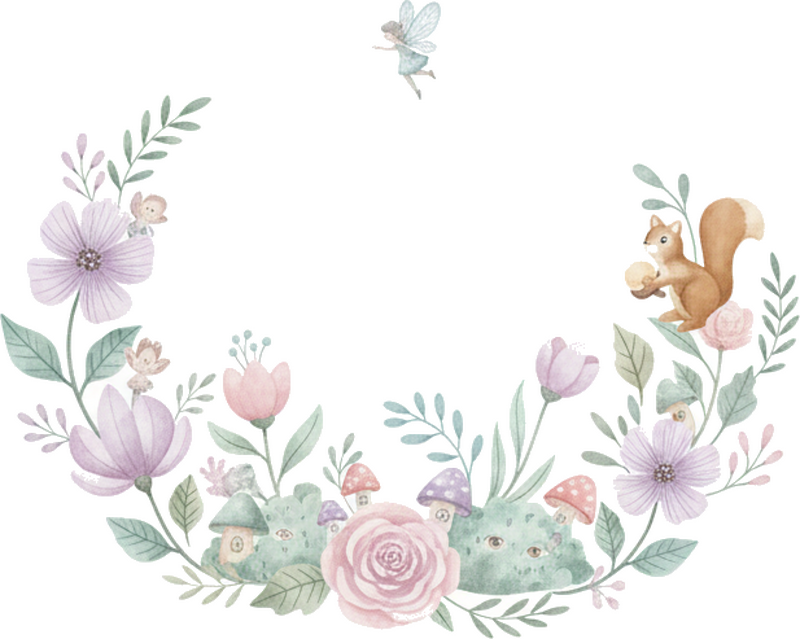 Fairy garden floral wall sticker - TenStickers