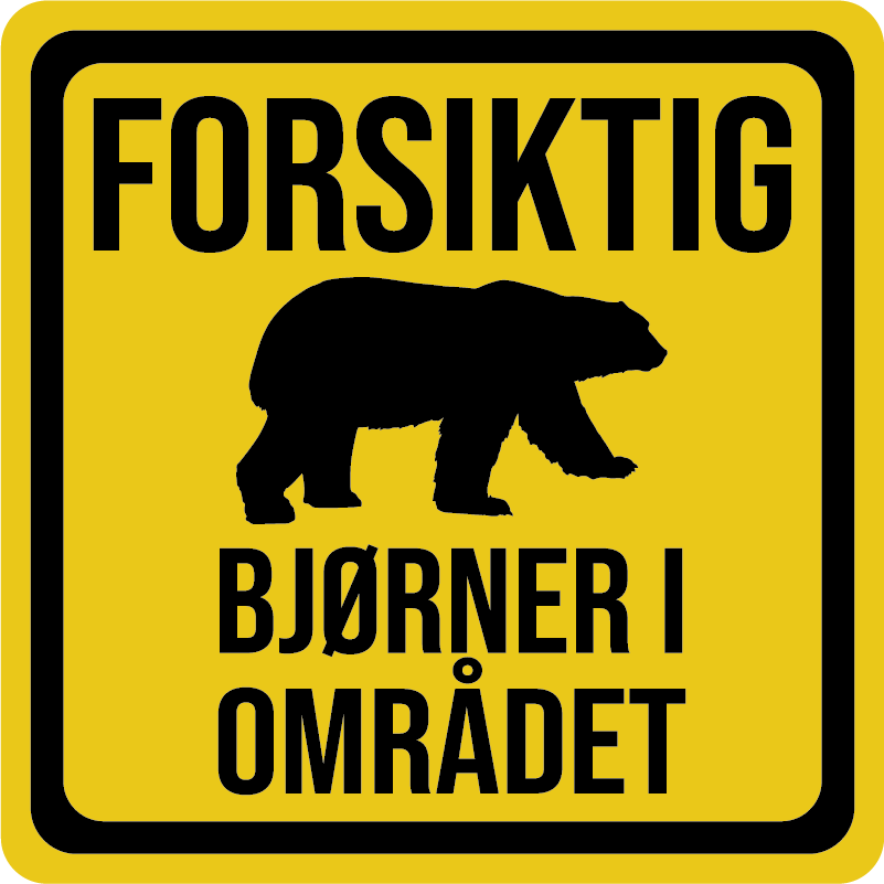 Forsiktighet: bjørner i området vinylskilt - Tenstickers