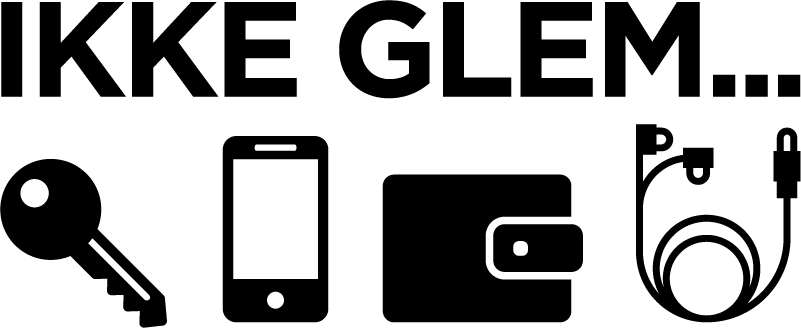 Ikke glem... Tekst klistremerke - Tenstickers