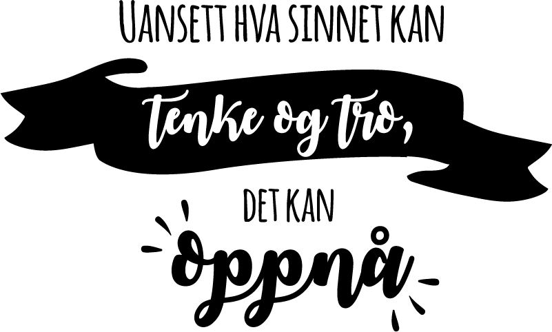 Kraftig sinnetekst klistremerke - Tenstickers