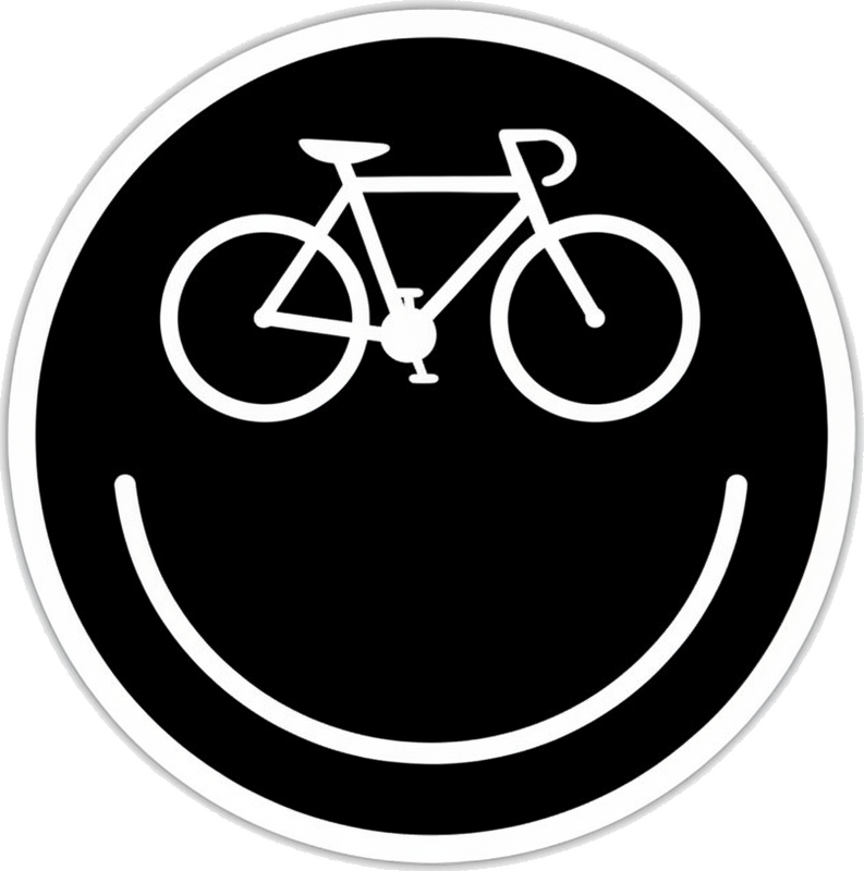 Bike sticker smiley on wheels - TenStickers