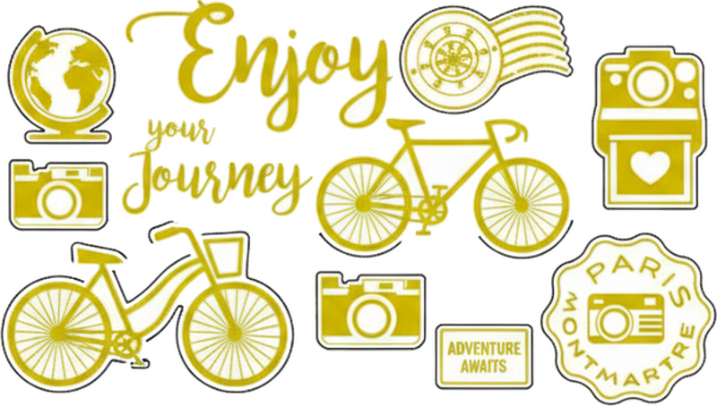 Sticker vélo autocollants profitez de votre voyage - TenStickers