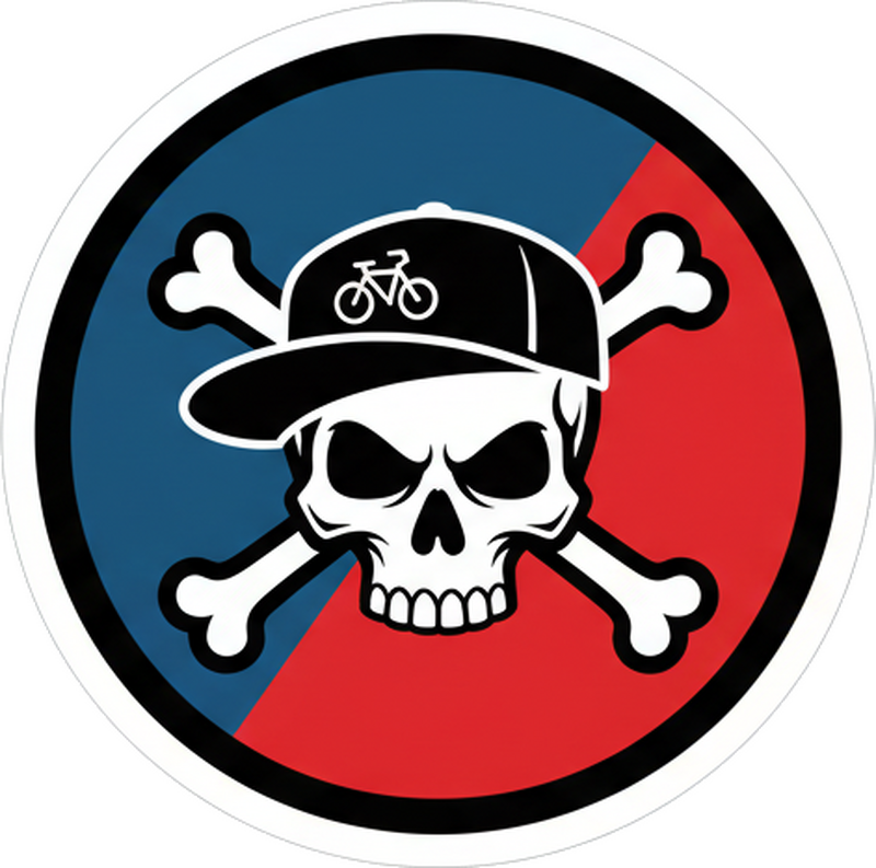 Bike sticker urban skull culture designs - TenStickers