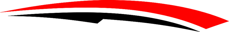 Boat decal red black speedboat stripes - TenStickers