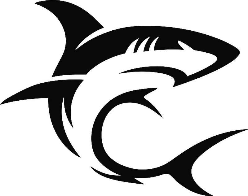 Stickers bateau requin vibrant - TenStickers