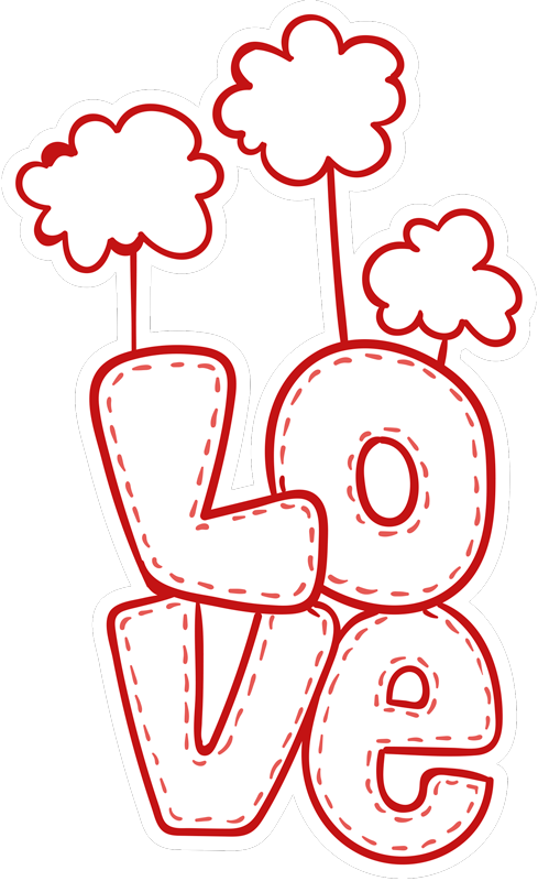 Love Phone Decorative Sticker - TenStickers