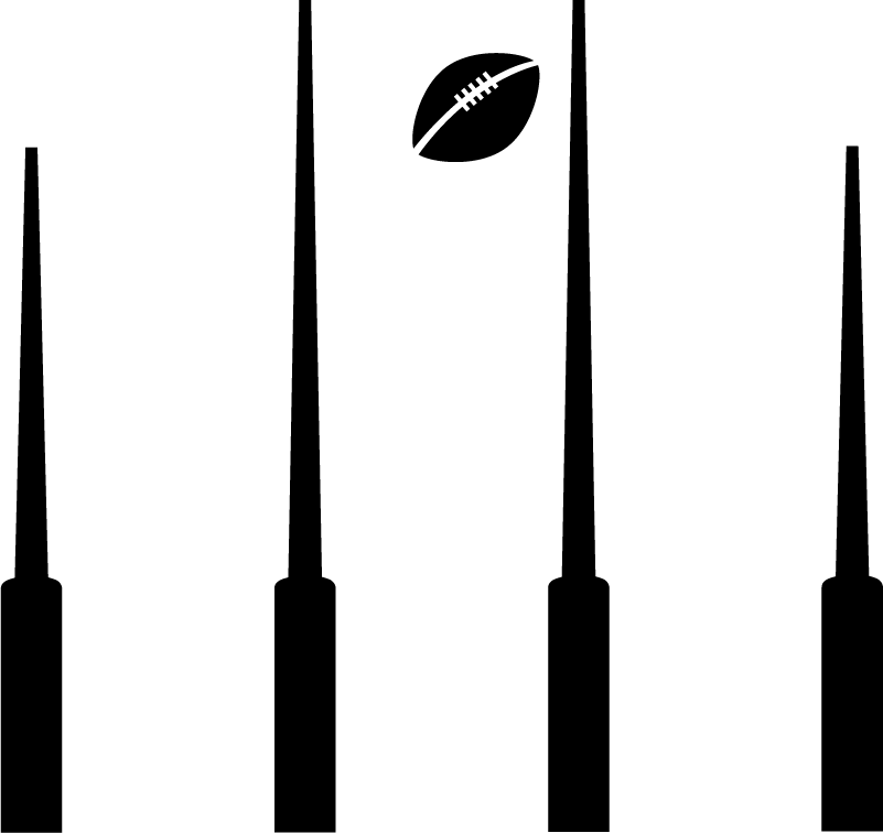 Aussie Rules Posts Home Wall Sticker - TenStickers