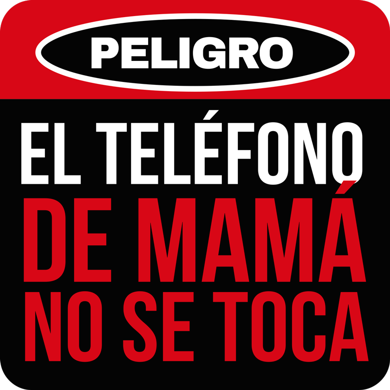 Pegatina el móvil de mama no se toca - TenVinilo