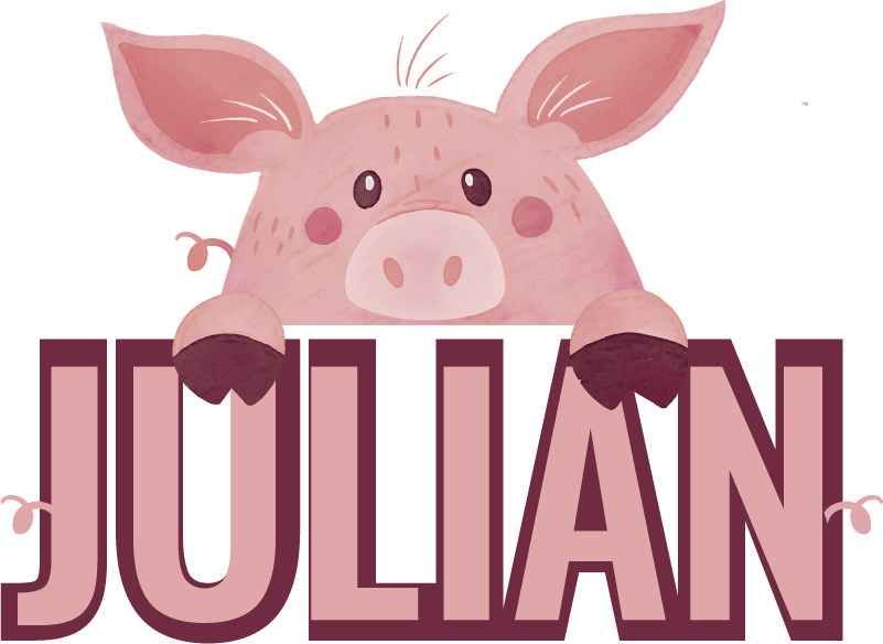 Vinilo habitación infantil Chanchitos de greda - TenVinilo