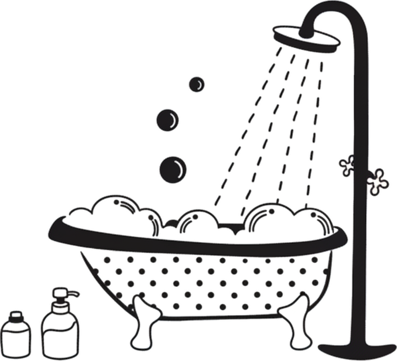 Bathroom wall sticker bubbles bathtub - TenStickers