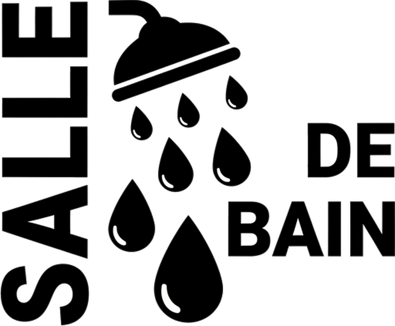 Sticker salle de bain logo minimaliste - TenStickers