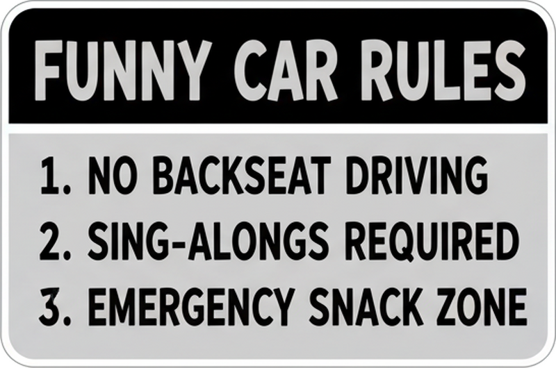 Autoaufkleber lustige autofahrer regeln - TenStickers