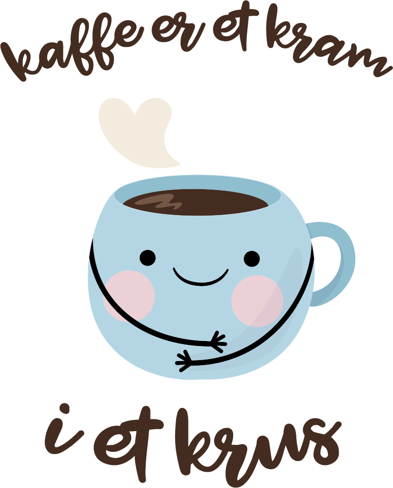 Kaffe smiley drikke klistermærke - TenStickers