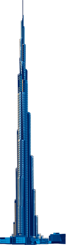 Burj Khalifa Silhouette Sticker - TenStickers