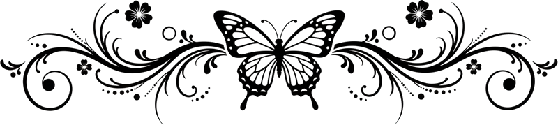 Wallsticker sommerfugl og blonde - TenStickers