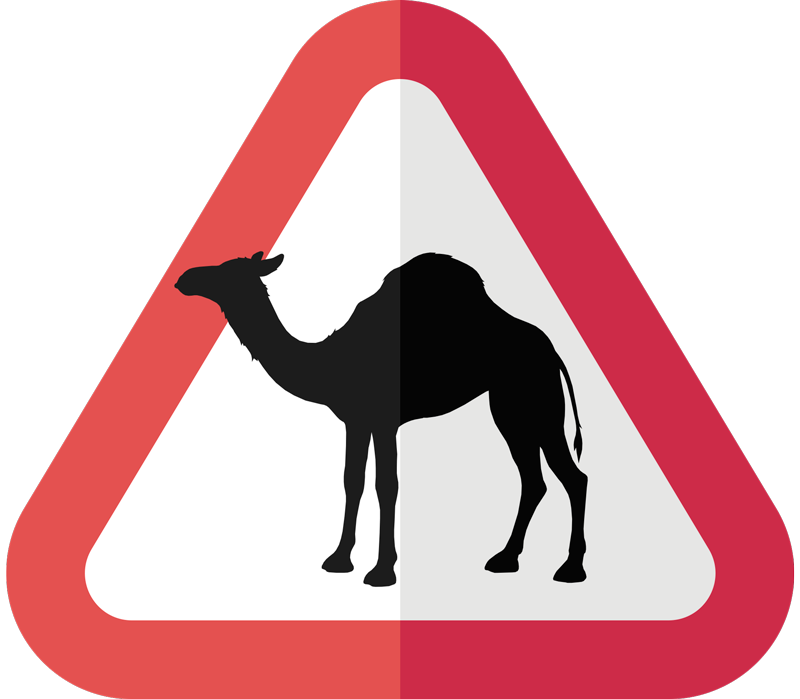 Danger camels vinyl signage - TenStickers