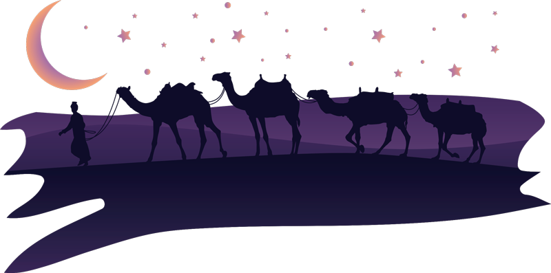 Desert silhouette wall sticker - TenStickers