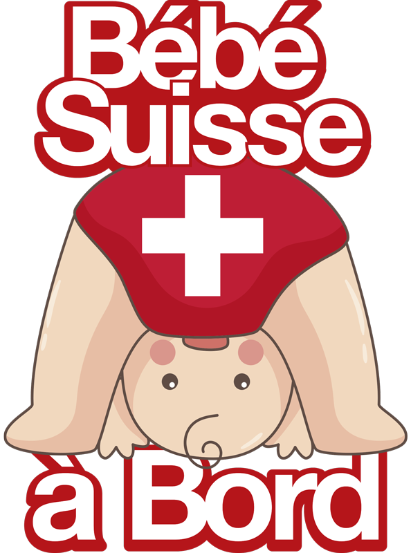 Autocollant Tuning Bébé Suisse à Bord - TenStickers