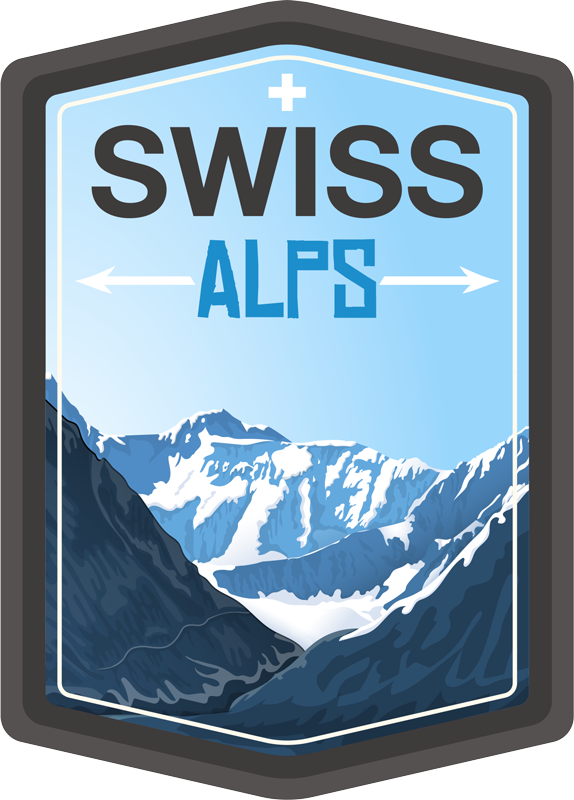 Wandtattoo Jugendzimmer Schweizer Alpen - TenStickers