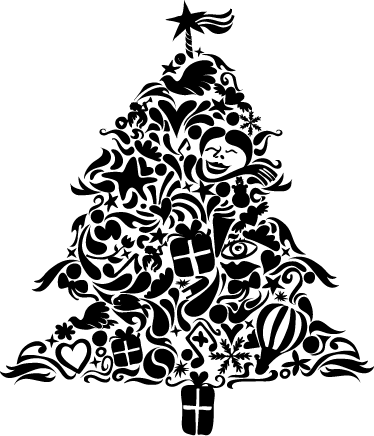 Sticker decorativo albero natalizio 2 - TenStickers