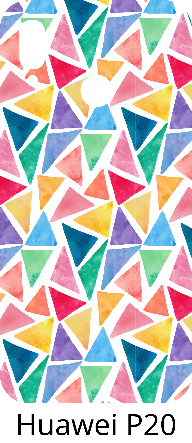 수채화 모자이크 (화웨이) 데칼 - TenStickers