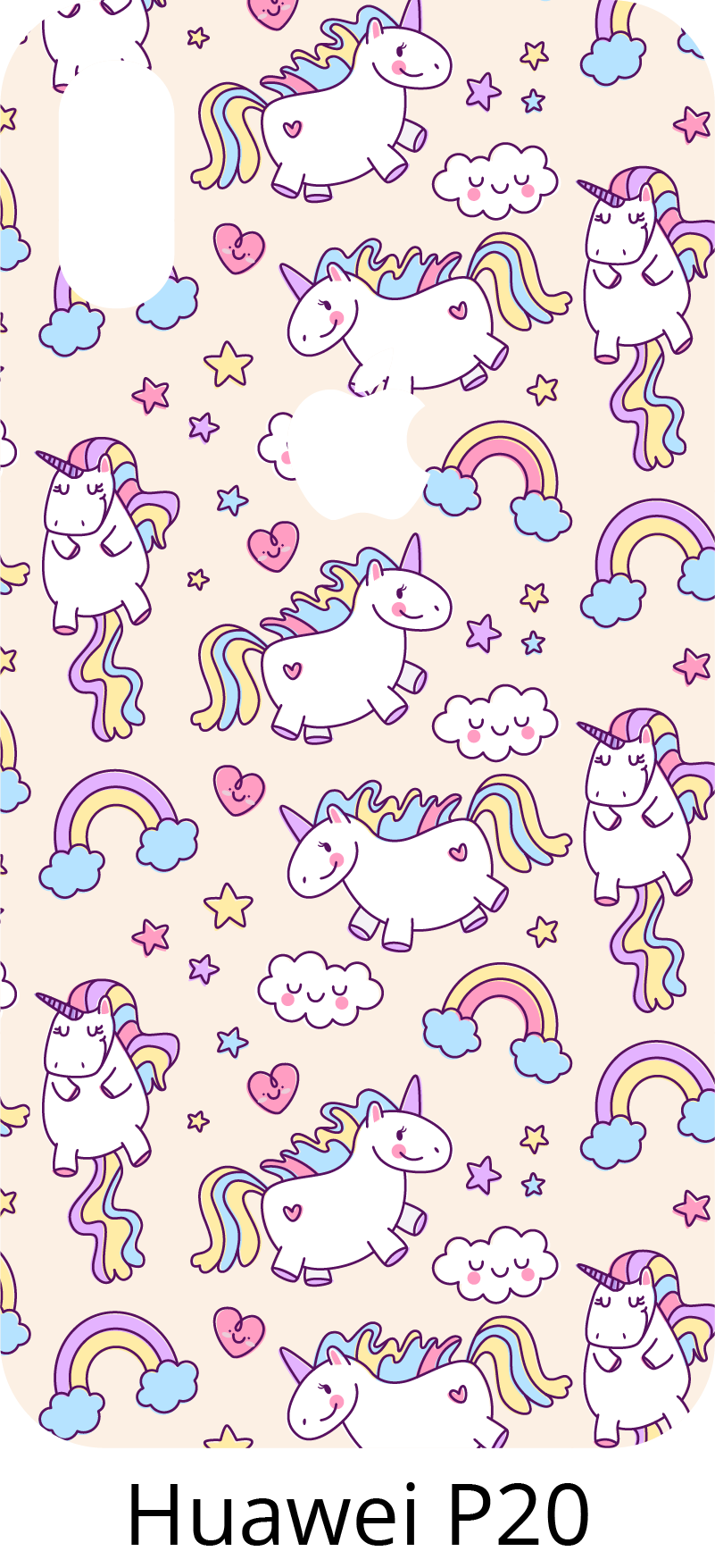 Unicorns Drawings Huawei sticker - TenStickers