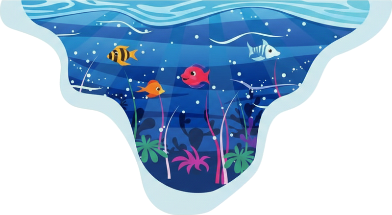 Naklejka na ścianę dla dzieci podwodny Świat - TenStickers