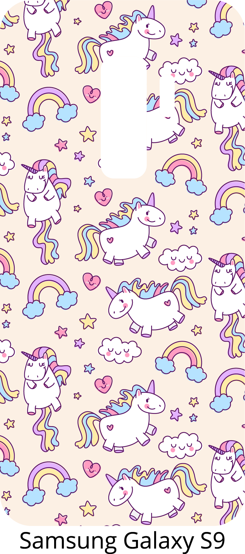 Unicorns set animal phone sticker - TenStickers