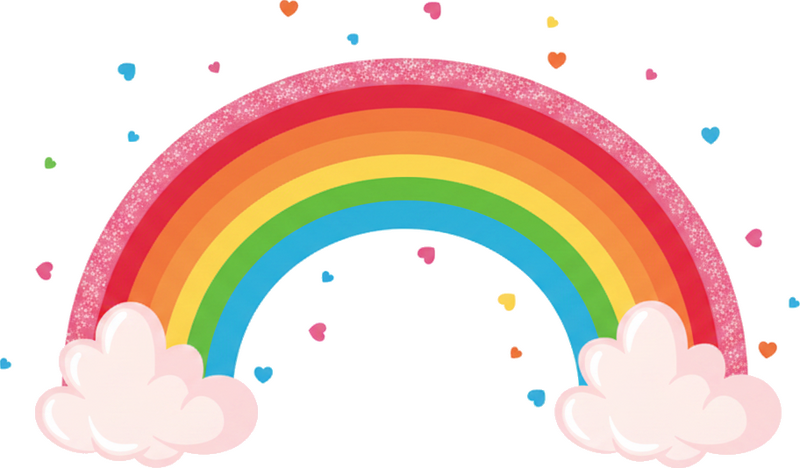 Autocolante para crianças arco-íris de conto de fadas - TenStickers