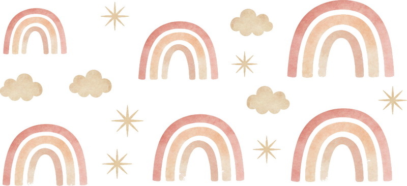 Nalepka za otroke pastelno obarvani skandinavski set - TenStickers
