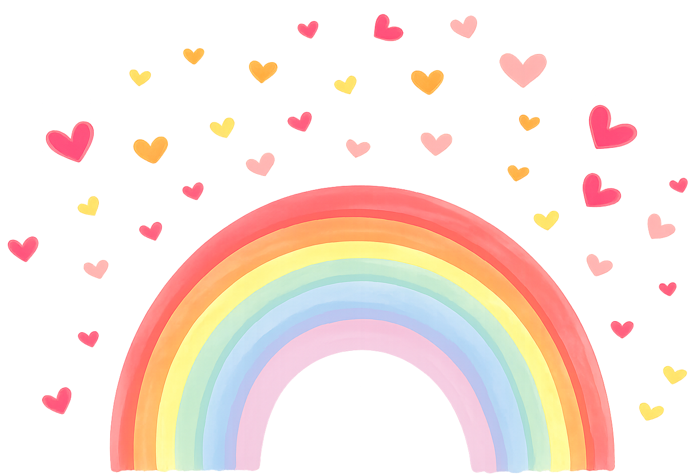 Nalepka za otroke živahni srčni set - TenStickers