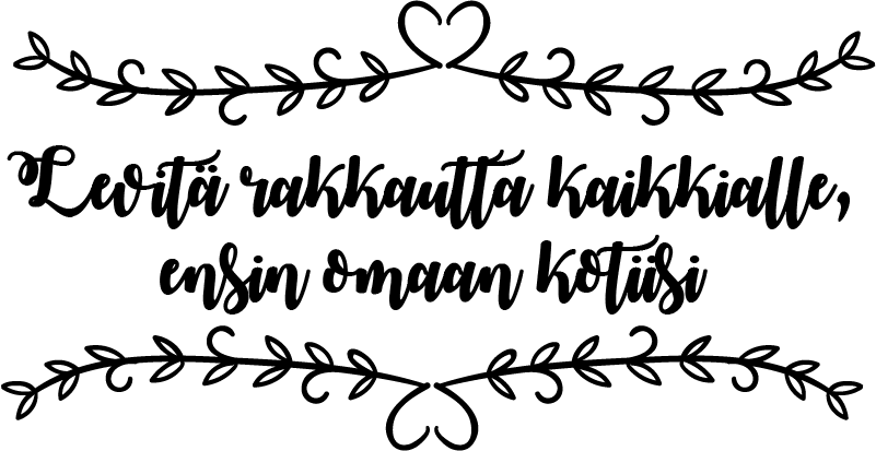 Levitä rakkauden teksti vinyyli tarra - Tenstickers